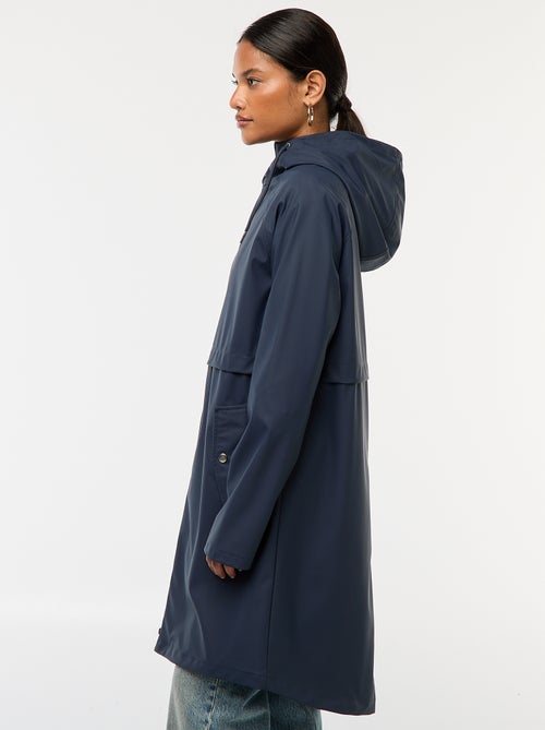 Parka longue déperlante à capuche - Kiabi