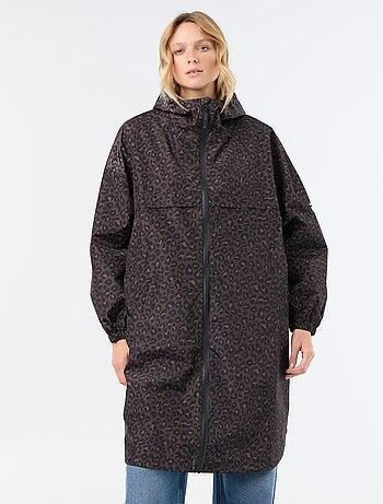 Parka longue déperlante à capuche