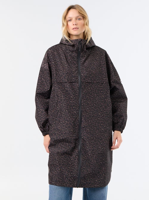 Parka longue déperlante à capuche - Kiabi