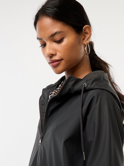 Parka longue déperlante à capuche - Kiabi