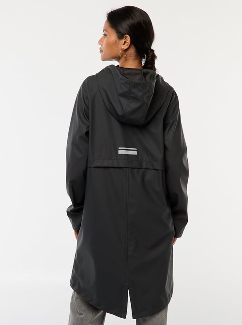 Parka longue déperlante à capuche - Kiabi