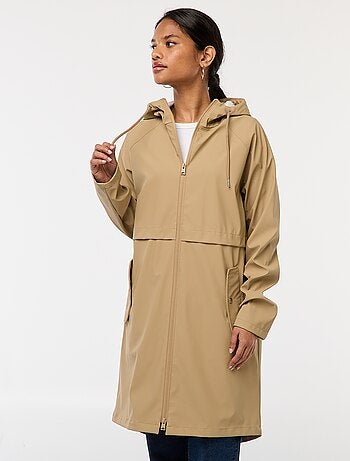 Parka longue déperlante à capuche