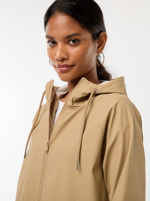 Parka longue déperlante à capuche - Kiabi