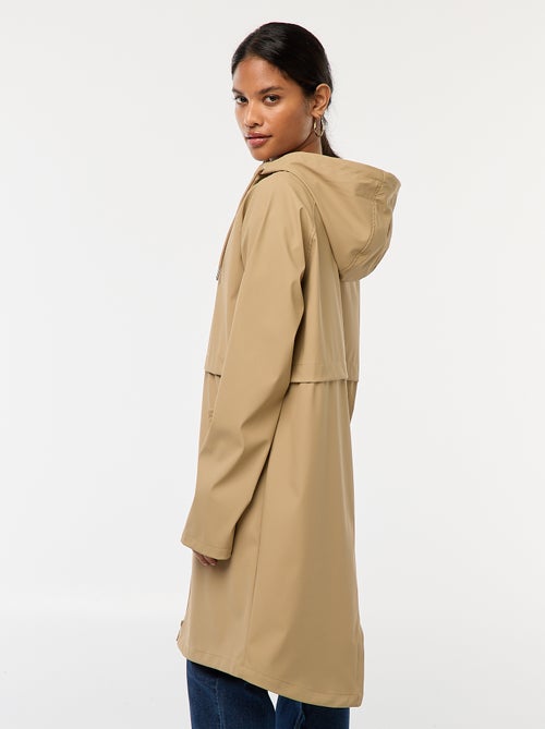 Parka longue déperlante à capuche - Kiabi