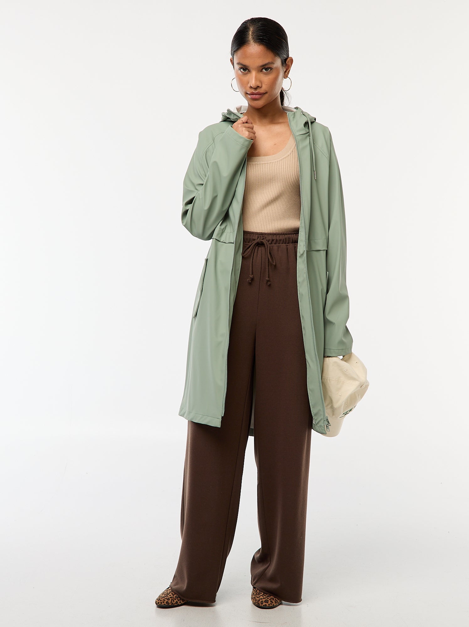 Parka longue déperlante à capuche