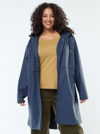 Parka longue déperlante avec détails réfléchissants