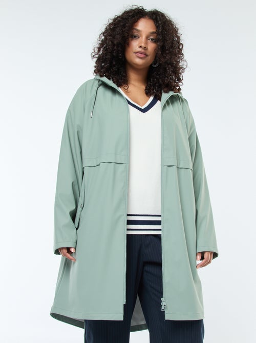 Parka longue déperlante avec détails réfléchissants - Kiabi