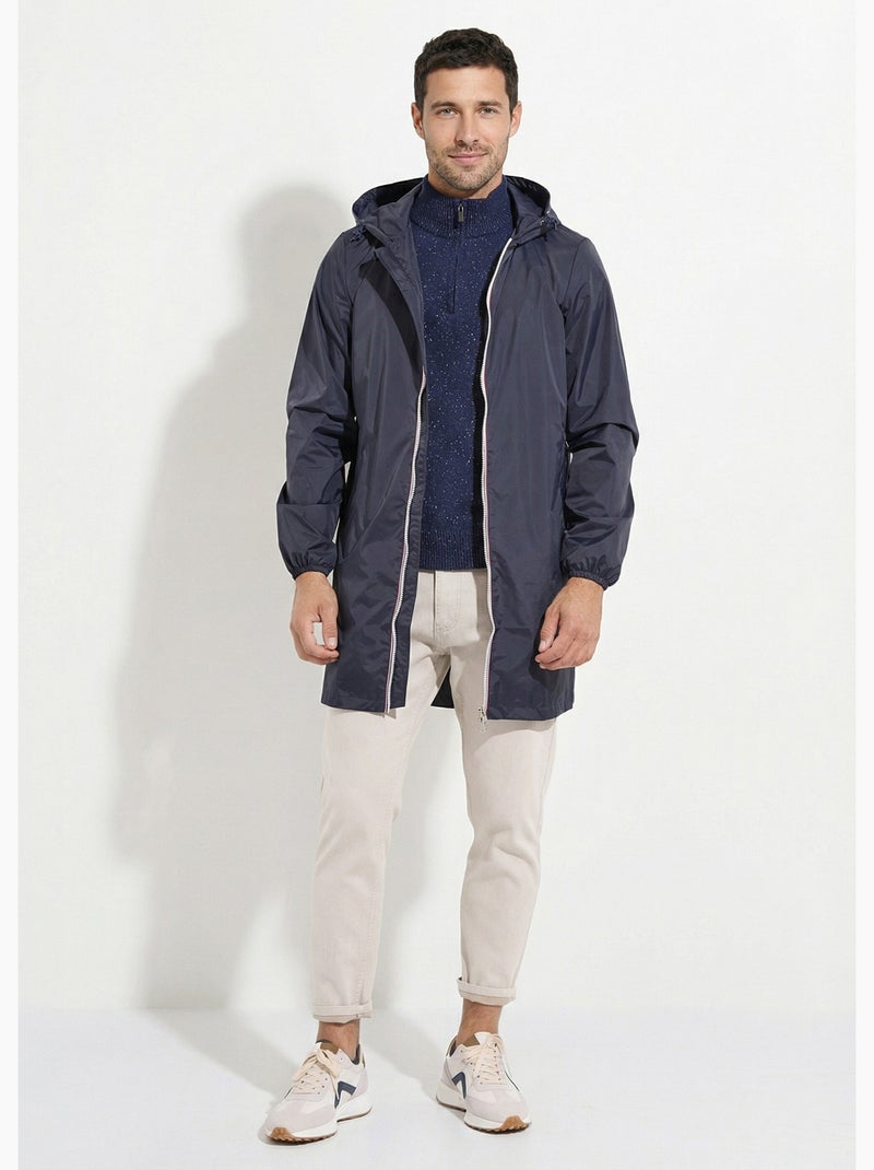 Parka longue déperlante tendance - AFIBEL Bleu marine - Kiabi