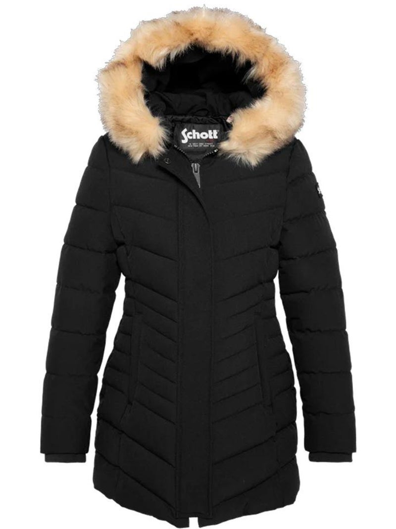 Parka Longue Femme Schott Noir - Kiabi