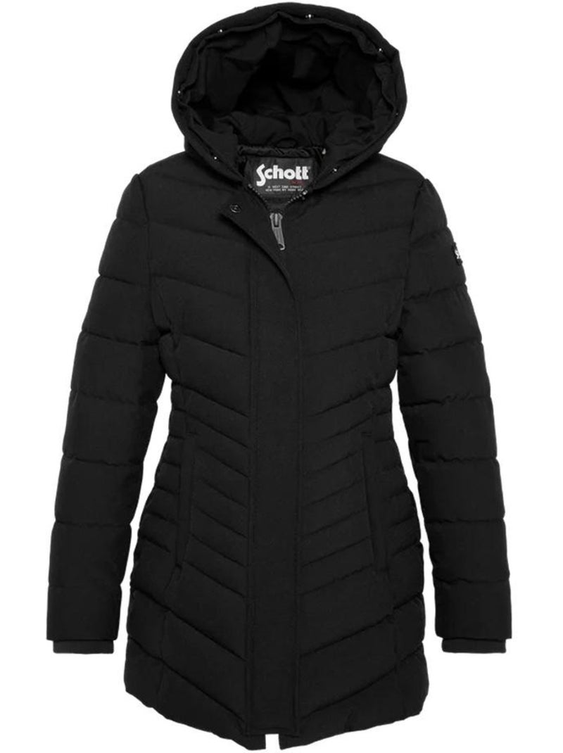 Parka Longue Femme Schott Noir - Kiabi