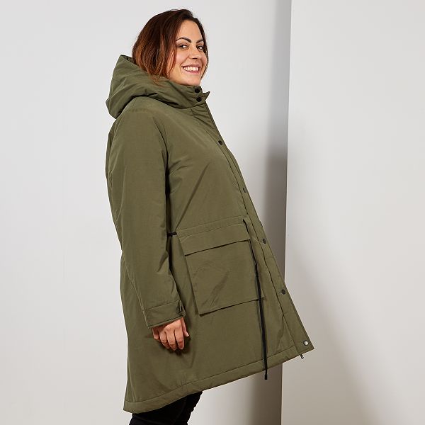 Parka longue fourrée fausse fourrure Grande taille femme Parka longue fourrée fausse fourrure Grande taille femme