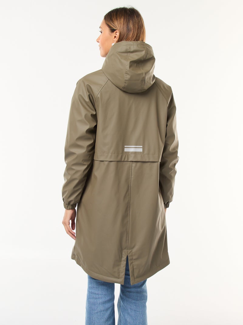 Parka longue fourrée Kaki - Kiabi