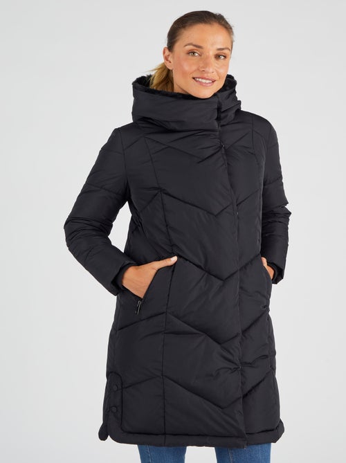 Parka longue, large col, doublée Thermolactyl - Damart - Kiabi