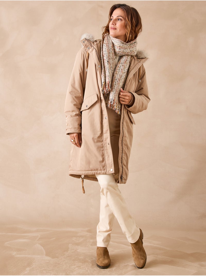 Parka longue matelassée - DAXON Beige - Kiabi