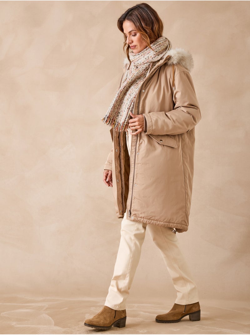 Parka longue matelassée - DAXON Beige - Kiabi