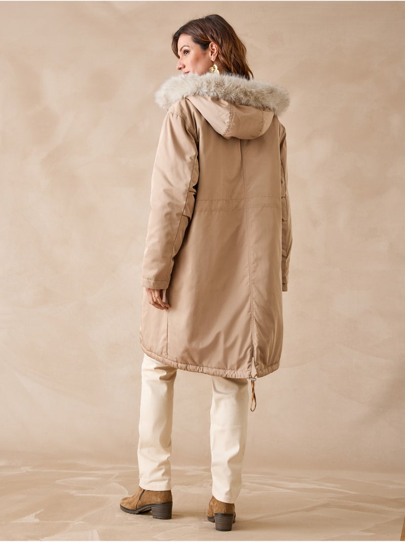 Parka longue matelassée - DAXON Beige - Kiabi