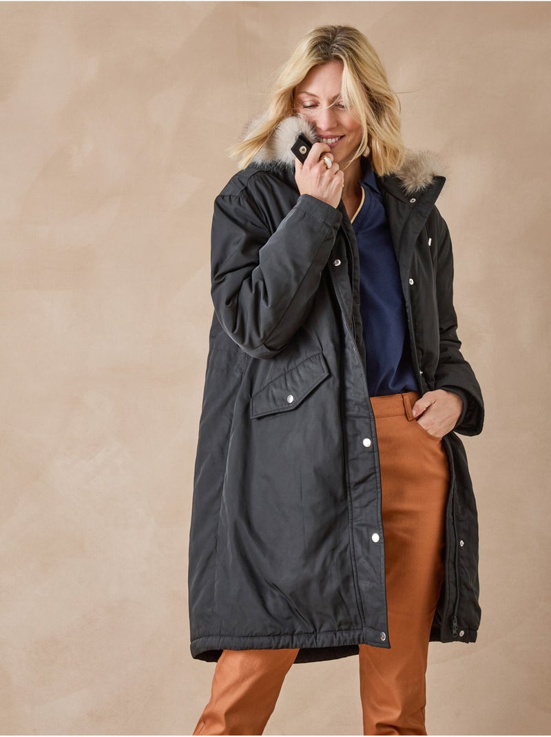 Parka longue matelassée - DAXON Noir Noir - Kiabi