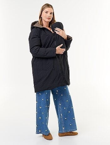 Parka longue matelassée à capuche