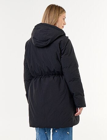 Parka longue matelassée à capuche