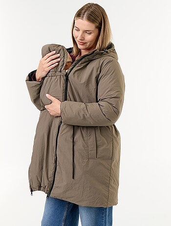 Parka longue matelassée à capuche