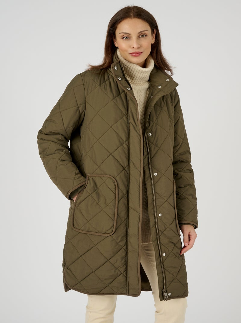 Parka longue matelassée Thermolactyl - Damart Kaki - Kiabi