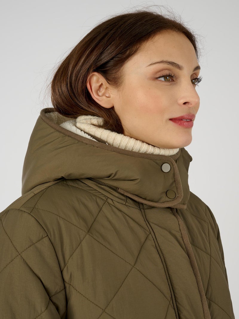 Parka longue matelassée Thermolactyl - Damart Vert - Kiabi