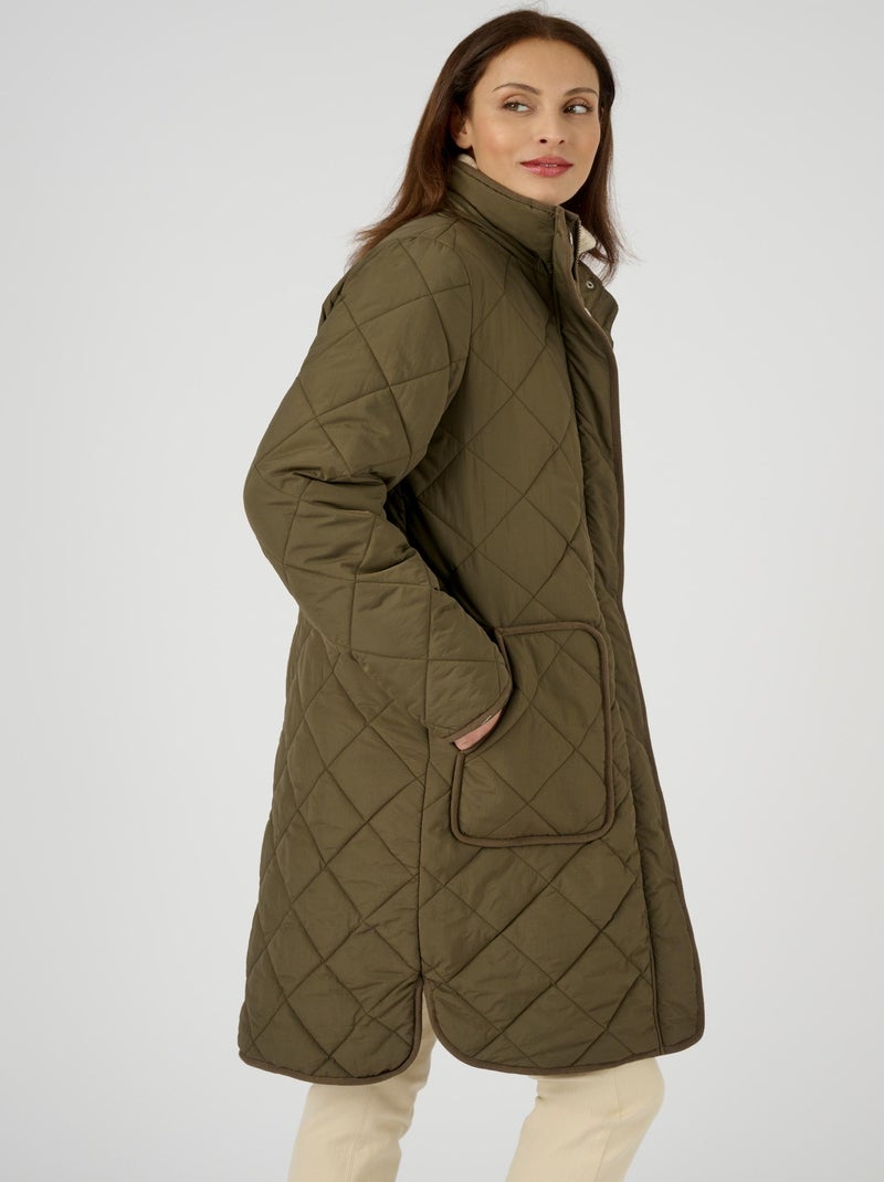 Parka longue matelassée Thermolactyl - Damart Vert - Kiabi