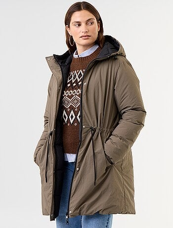 Parka longue réversible