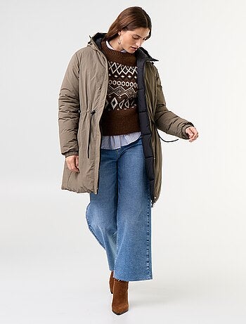 Parka longue réversible