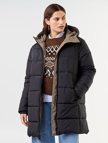 Parka longue réversible