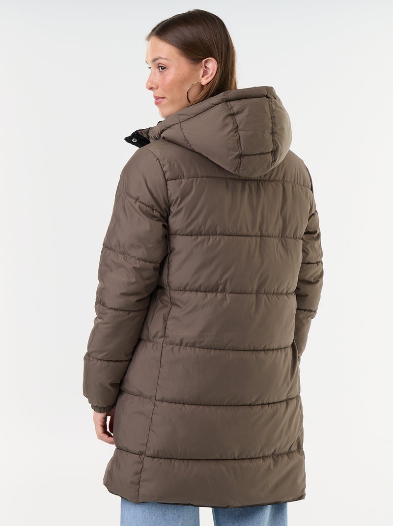 Parka longue réversible Noir - Kiabi