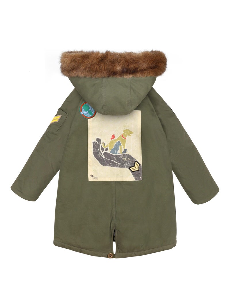 Parka Longue    taille XS-XL  ROCK & PEACE - La Faute à Voltaire Kaki - Kiabi