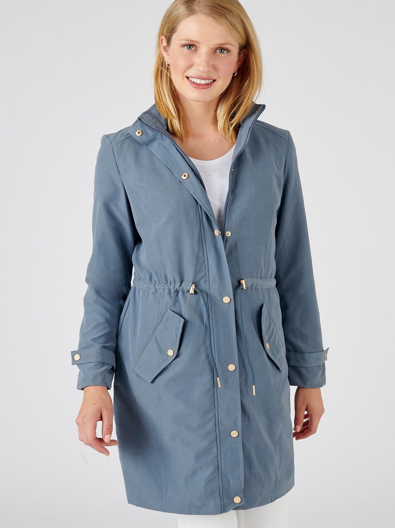 Parka longue toucher doux - Damart Gris - Kiabi