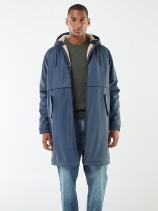 Parka longues déperlantes à capuche avec doublure chaude