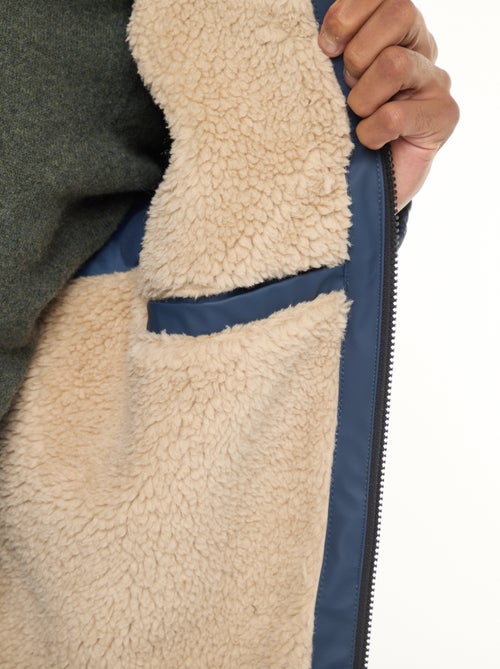 Parka longues déperlantes à capuche avec doublure chaude - Kiabi