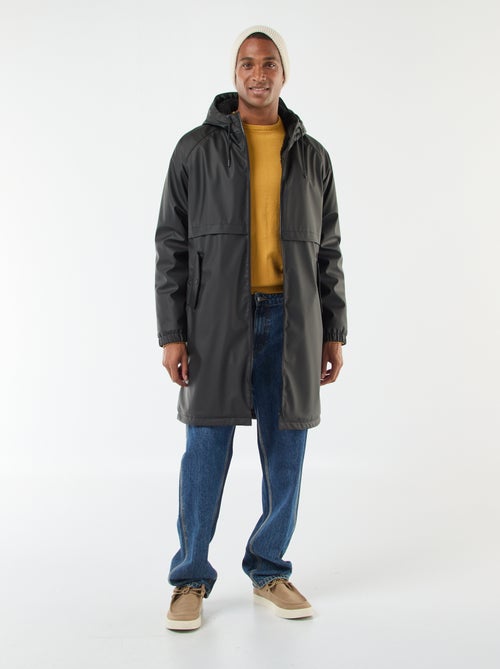 Parka longues déperlantes à capuche avec doublure chaude - Kiabi