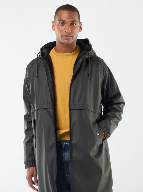 Parka longues déperlantes à capuche avec doublure chaude - Kiabi