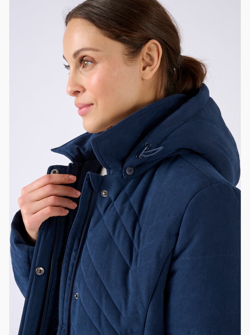 Parka matelassage fantaisie - Damart Bleu - Kiabi