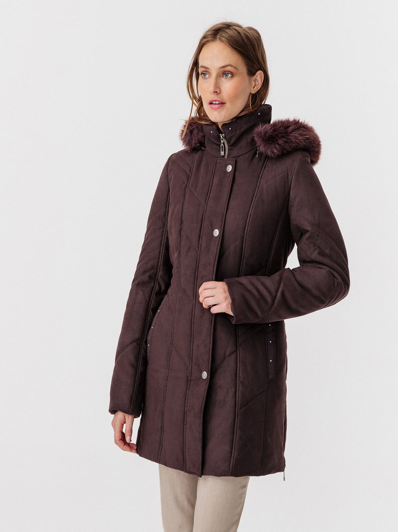 Parka matelassée - Damart Violet prune - Kiabi