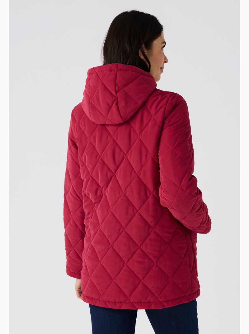 Parka matelassée à capuche - Damart Rouge - Kiabi