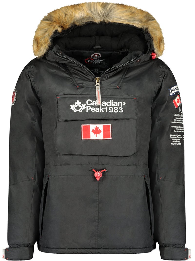 Parka matelassée à capuche bonopeak – canadian peak Noir - Kiabi