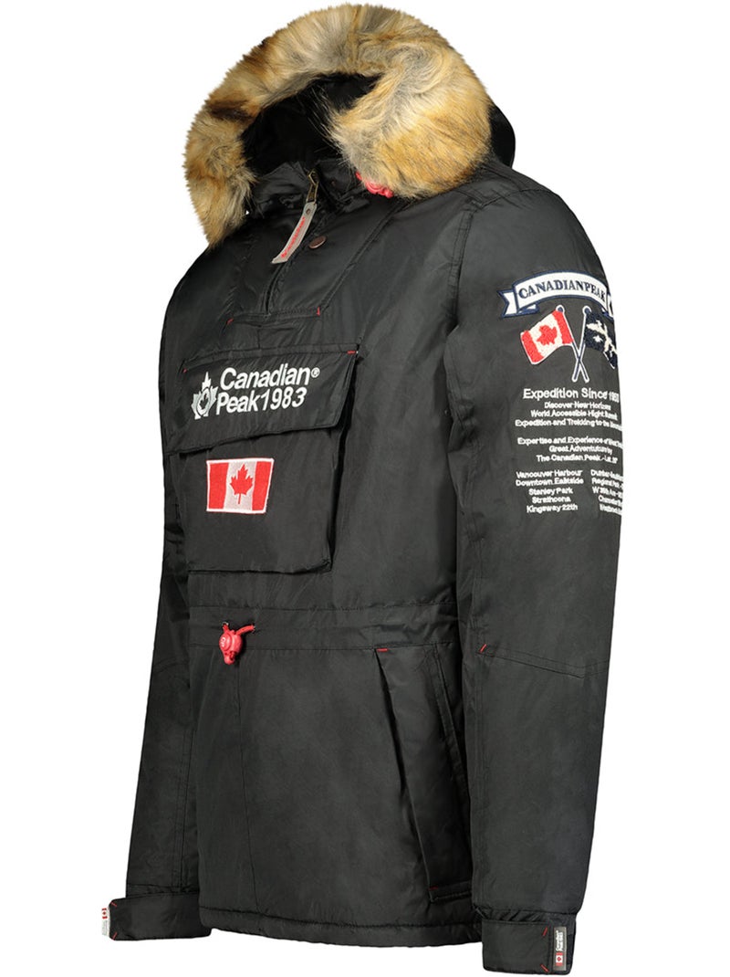 Parka matelassée à capuche bonopeak – canadian peak Noir - Kiabi