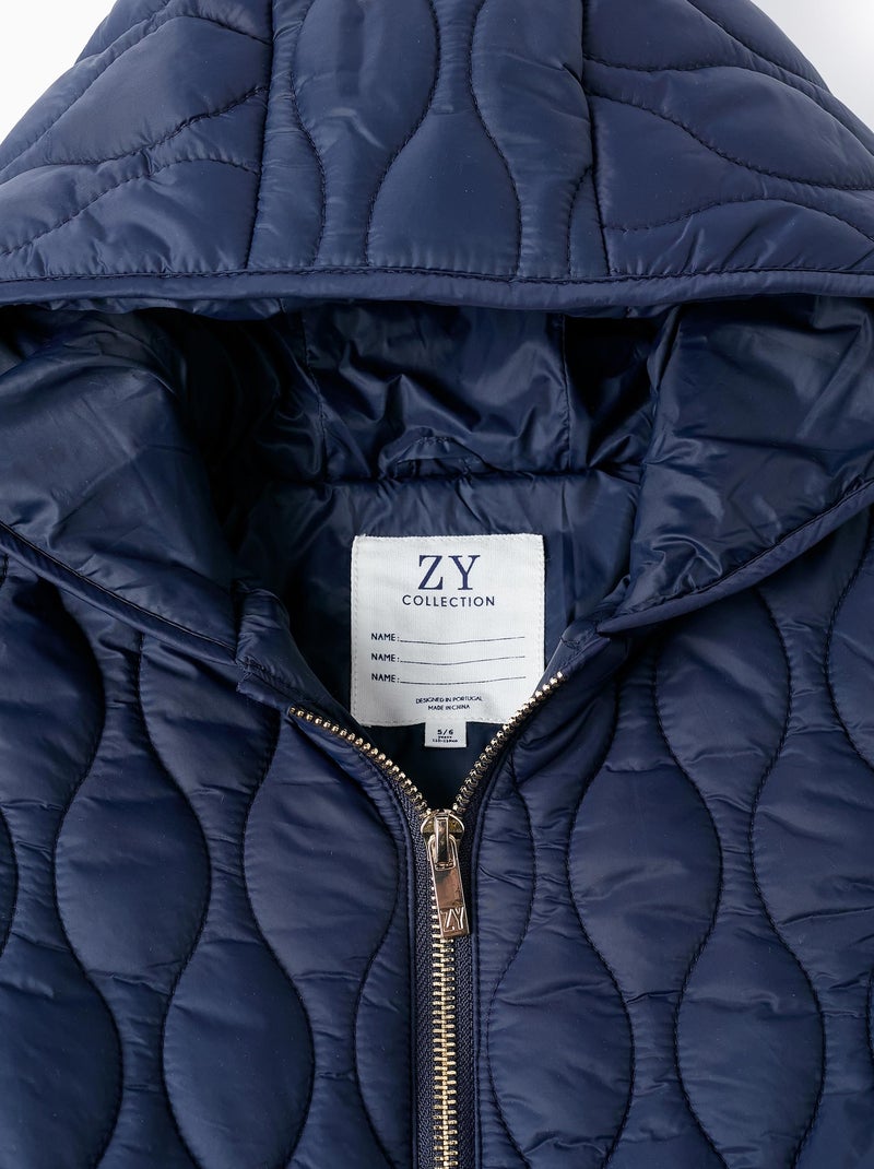 Parka Matelassée avec Capuche Bleu foncé - Kiabi