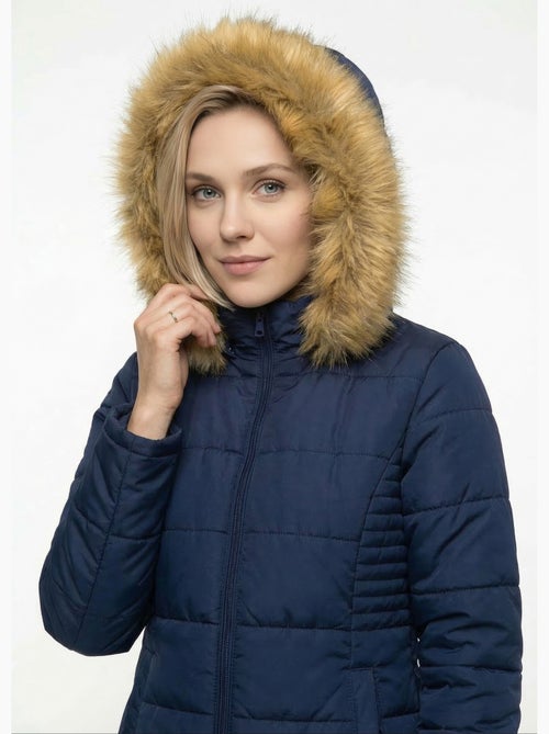 Parka matelassée avec capuche fourrure - AFIBEL - Kiabi