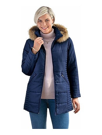 Parka matelassée avec capuche fourrure