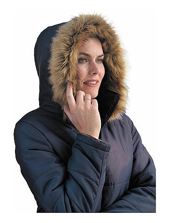 Parka matelassée avec capuche fourrure