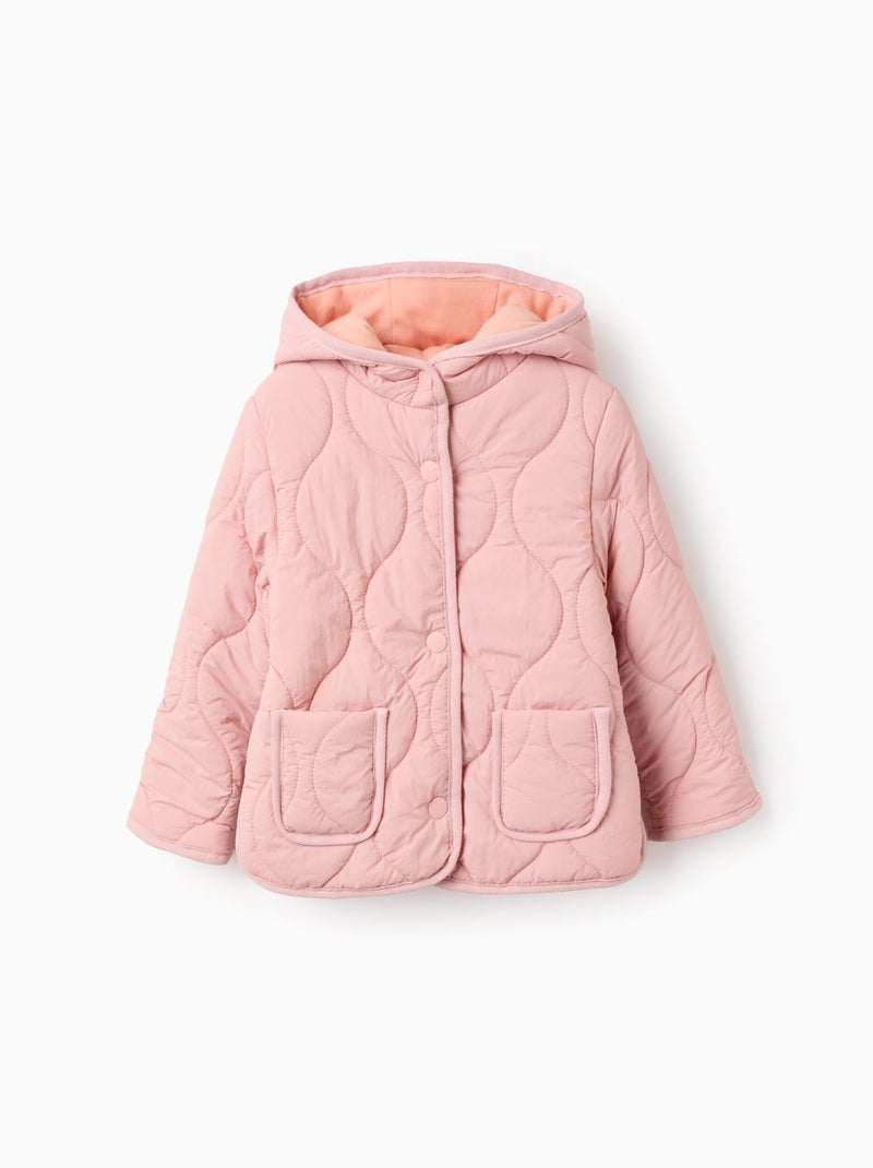 Parka Matelassée avec Capuche Orange - Kiabi