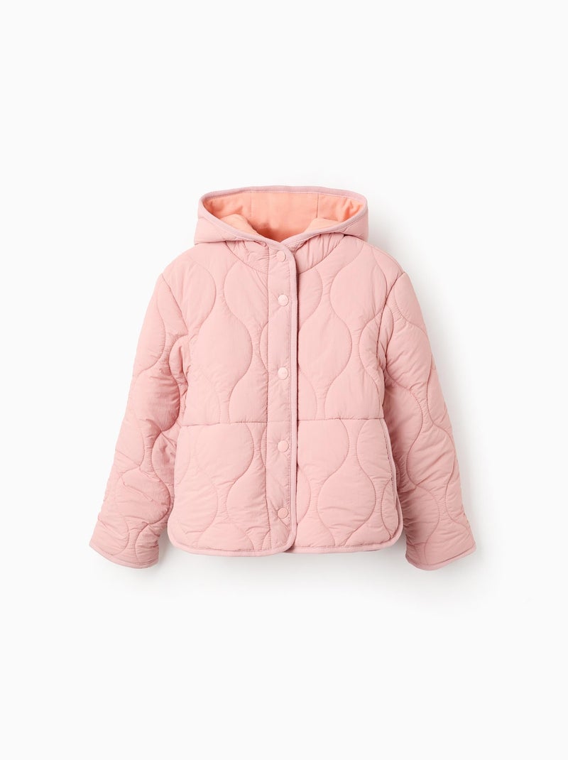 Parka Matelassée avec Capuche Rose - Kiabi