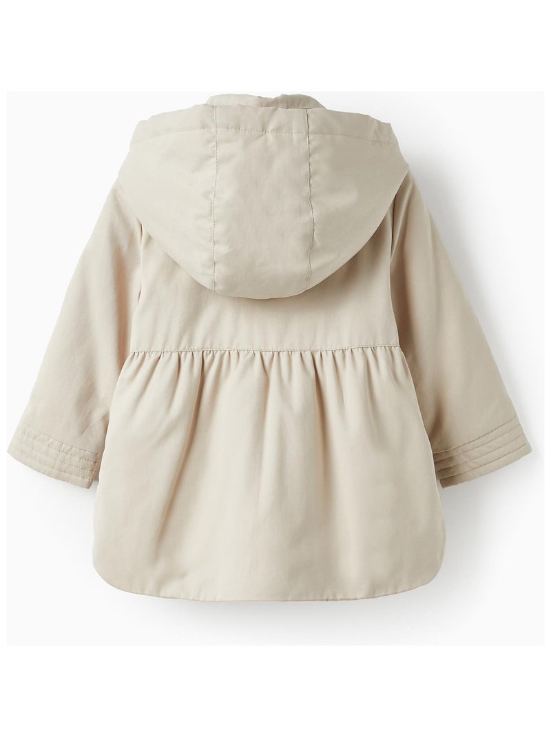 Parka matelassée beige avec capuche amovible pour bébé fille Beige clair - Kiabi
