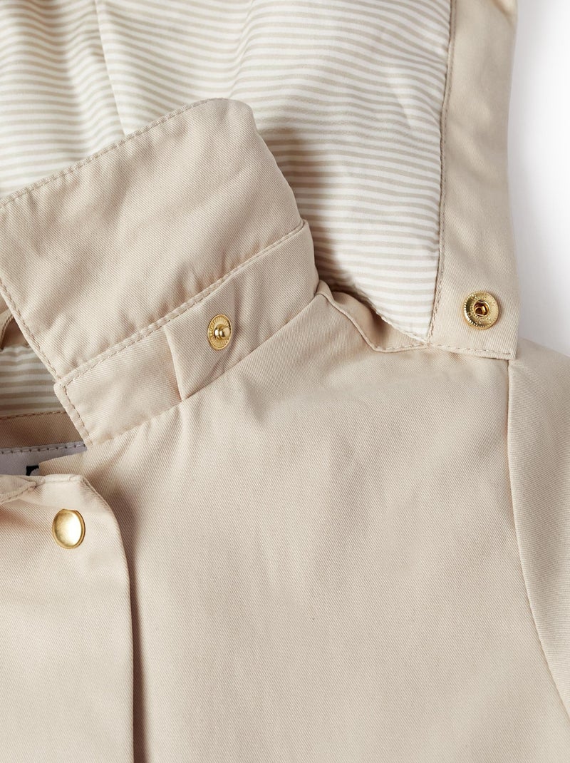 Parka matelassée beige avec capuche amovible pour bébé fille Beige clair - Kiabi